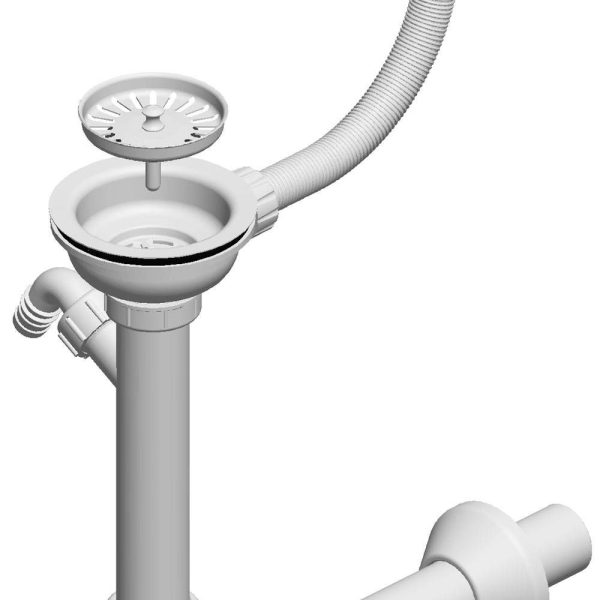 Sifon jednodjelni s prelivom Ø 115 mm (195558) LIV