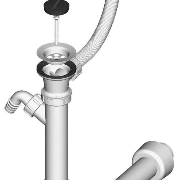 Sifon jednodjelni s prelivom (195334) LIV