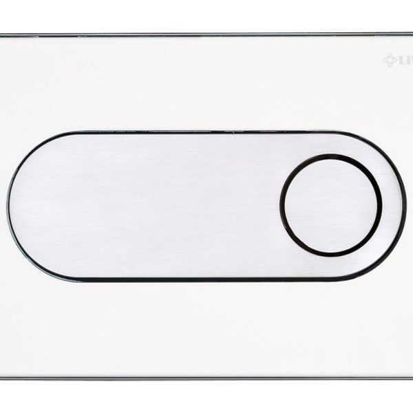 Tipka za ispiranje ZIRCON ECO krom bijela (223125) LIV