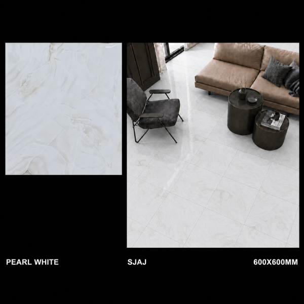 PLOČICA 60X60 PEARL WHITE SJAJ 1,44M2