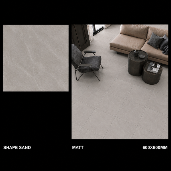 PLOČICA 60X60 SHAPE SAND RTT 8MM 1,44M2/PAK