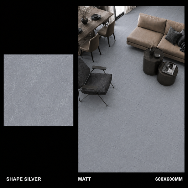 PLOČICA 60X60 SHAPE SILVER RTT 8MM 1,44M2/PAK