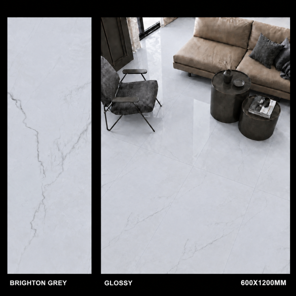 PLOČICA 60X120 BRIGHTON GREY - GLOSSY 1,44M2